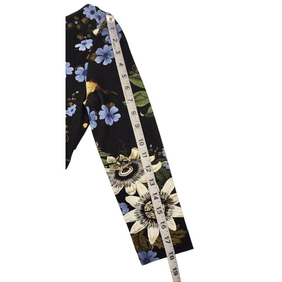 ERDEM Blue Reese Floral Print Stretchy Jersey Slimming Mini Dress Size 2 - Picture 9 of 13